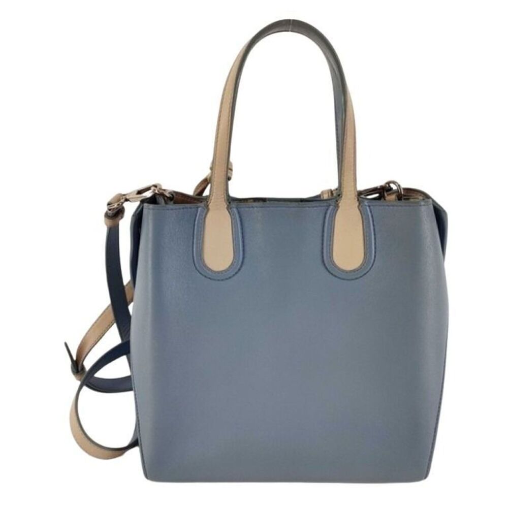 Christian Dior Addict handbag, blue and beige leather, women's shoulder bag w...